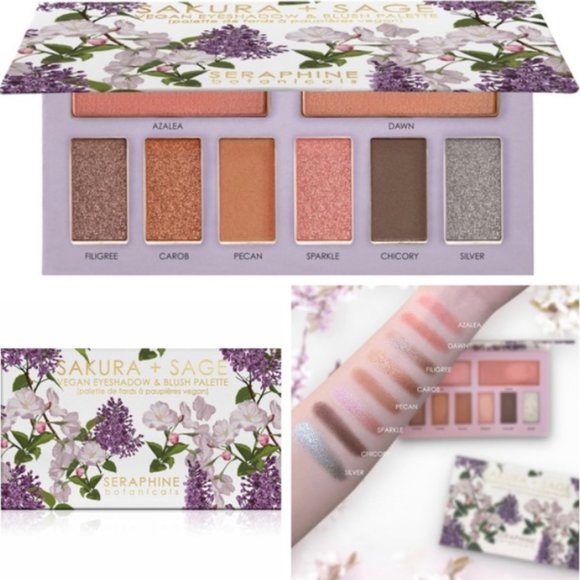 Sakura + Sage Vegan Eyeshadow & Blush Palette NIB - Picture 2 of 4